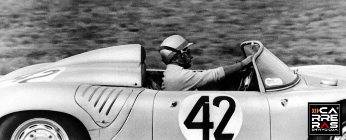 Hans Herrmann a bordo del Porsche Spyder 718 RS 60 número 42