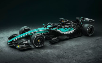 Mercedes presenta una decoración especial en Sepang para homenajear a Petronas